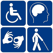 An image of disability symbols